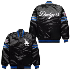 Premium satin LA Dodgers blue baseball jacket for fans, JacketnJoint